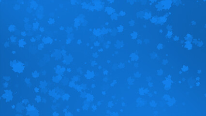 Royal blue color slowly falling white leaves elegant natural background