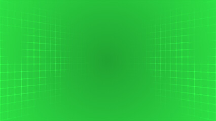 Green color lines and dots grid slowly moving futuristic geometrical background