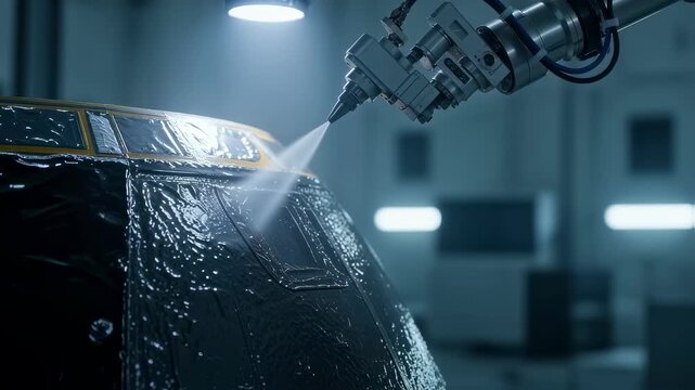 Advanced spray deposition technology used for ablative heat shield material application to protect spacecraft from intense reentry heat.