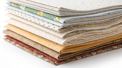 Stacked Handmade Papers Diverse Textures and Patterns, Close-up Photography, Craft Concept, paper texture, handmade paper Paper Crafts, Texture Photography