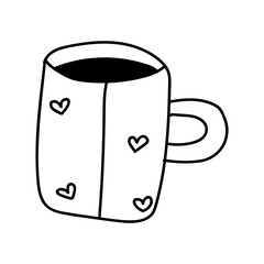 Coffee Mug Doodle Illustration