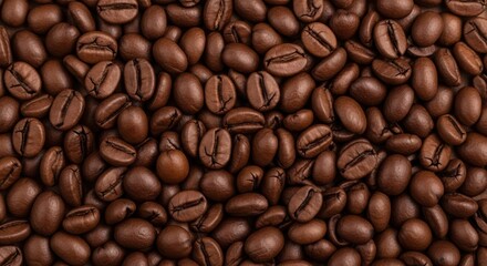 Obraz premium Roasted coffee beans background filling the frame for a rich coffee design