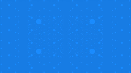 Royal blue color 3d dots slowly moving in 3d space futuristic geometrical background