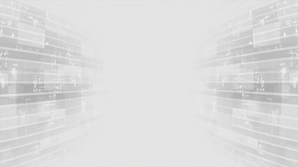 Obraz premium White and Black color hi-tech digital flowing particles futuristic technology background