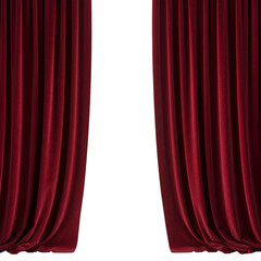 Elegant Red Velvet Stage Curtains