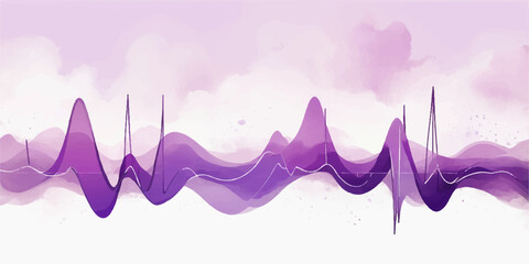 Abstract blue and pink flowing wave lines create a vibrant, decorative curve pattern