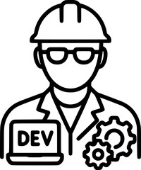 Developer Icon – Software Engineer and Programmer Symbol