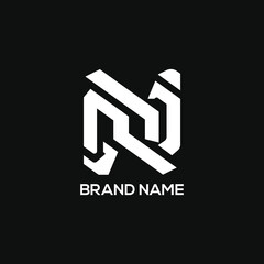 Abstract letter mark N logo design for modern business, startup, technology company, corporate brand identity, digital agency, and professional branding template