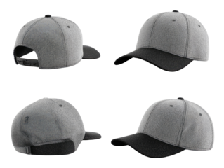 Gray baseball cap, multiple views (5)