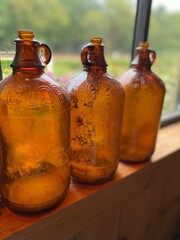Vintage Brown Glass Jugs