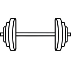 An isolated heavy iron dumbbell for strength training and weightlifting