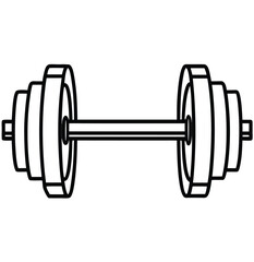 Heavy dumbbells for weightlifting and bodybuilding isolated on a white background