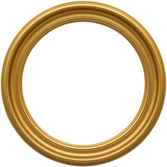 Ornate Gold Oval Frame on Black Background