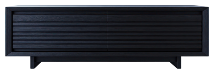 PNG Black long modern cabinet furniture sideboard dresser.