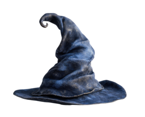Dark, textured witch's hat