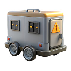 3D Render of a Futuristic Compact Mobile Unit