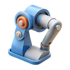 3D Render of a Miniature Robotic Arm, Blue