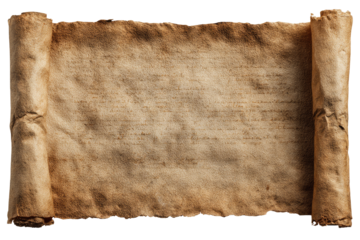 Aged scroll, parchment, antique document