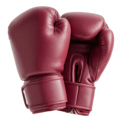 High-Quality Red Boxing Gloves Isolated on White Background