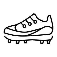 A line style icon showing rugby shoes