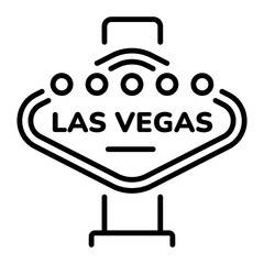 A linear style icon representing las vegas