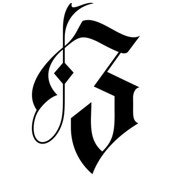 Image of the letter Z in uppercase, Gothic style. Typography, lettering, calligraphy and fonts