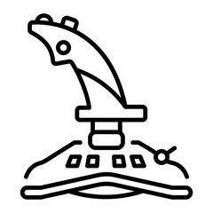 A linear style icon representing centre stick