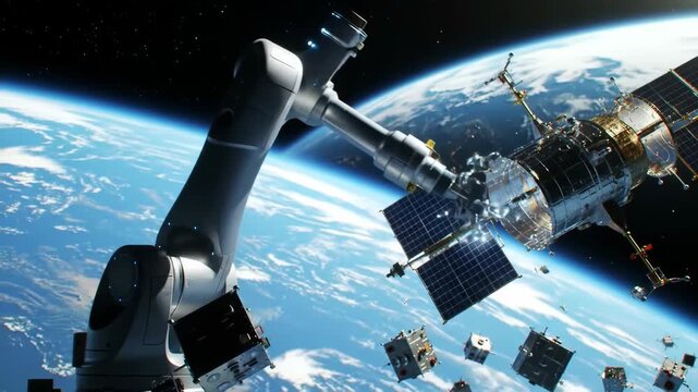 Robotic Arm in Space Satellite Repair & Space Debris Removal