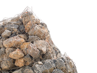 Gabion wall prevents the collapse of roads and rivers.