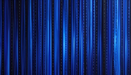 Abstract digital curtain of blue vertical lines