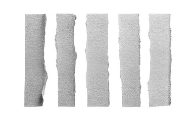 Ripped rectangular paper segments on black background