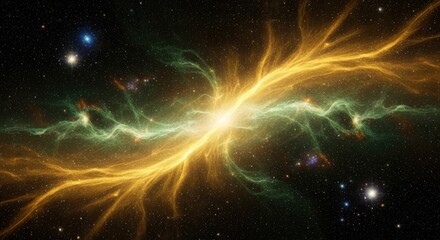 Cosmic Collision of Stellar Nebulas and Galactic Energy Streams