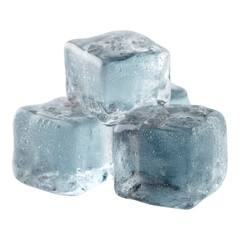 Obraz premium Crystal Clear Ice Cubes with Bubbles in a Stylish Arrangement