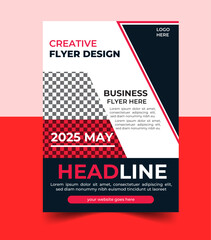 modern creative flyer design template with shapes
