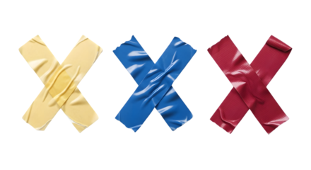 Colorful tape crosses offer creative possibilities for diverse designs and striking visual statements in your next project or presentation