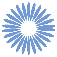 Obraz premium Vector art of a stylized blue daisy flower graphic isolated on a, representing nature and simplicity