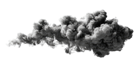 A large, shadowy cloud of smoke, possibly generated by a graphic design or image manipulation program