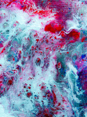 Texturas abstractas de pintura l&iacute;quida en tonos azules y rosas