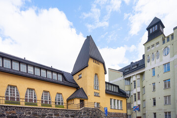 Typical old palace in Helsinki, Finland