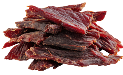Pile of dried meat strips