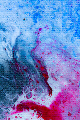 Texturas abstractas de pintura l&iacute;quida en tonos azules y rosas