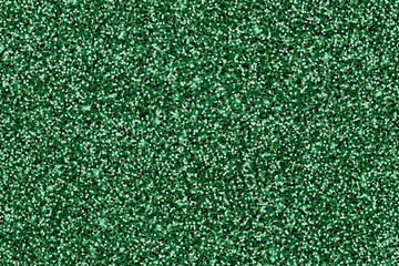 Fototapeta premium Green glitter texture. Abstract shiny holiday background.