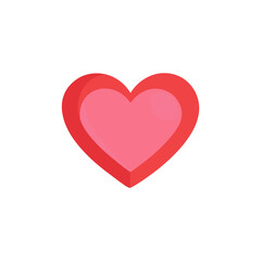 Pink Heart Icon for Valentine&rsquo;s Day, Love, and Romantic Symbol Design