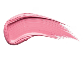 Pink lipstick swatch smear isolated on transparent background