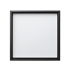 Empty black framed art canvas