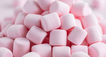 Pastel Pink Marshmallow Stack Close-Up Sweet Treat Dessert