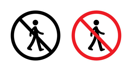 No entry sign set. vector illustration
