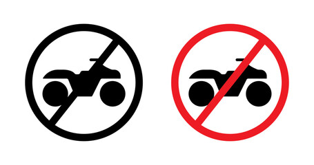 No all terrain vehicle sign set. vector illustration © Nathan