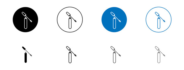 Mascara brush icons set. vector illustration