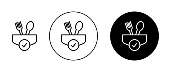 Food safety icons set. vector illustration